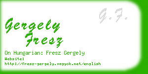 gergely fresz business card